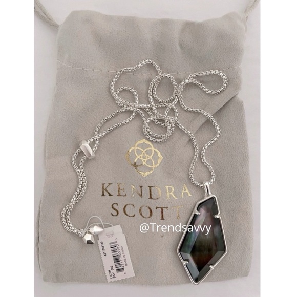 NWT KENDRA SCOTT Silver Lilith Adjustable Necklace - Picture 3 of 6